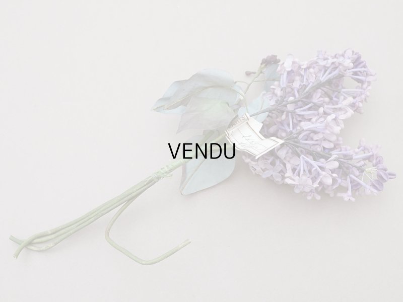 画像6: アンティーク ライラックの大きな布花 グレイッシュパープル ラベル付き