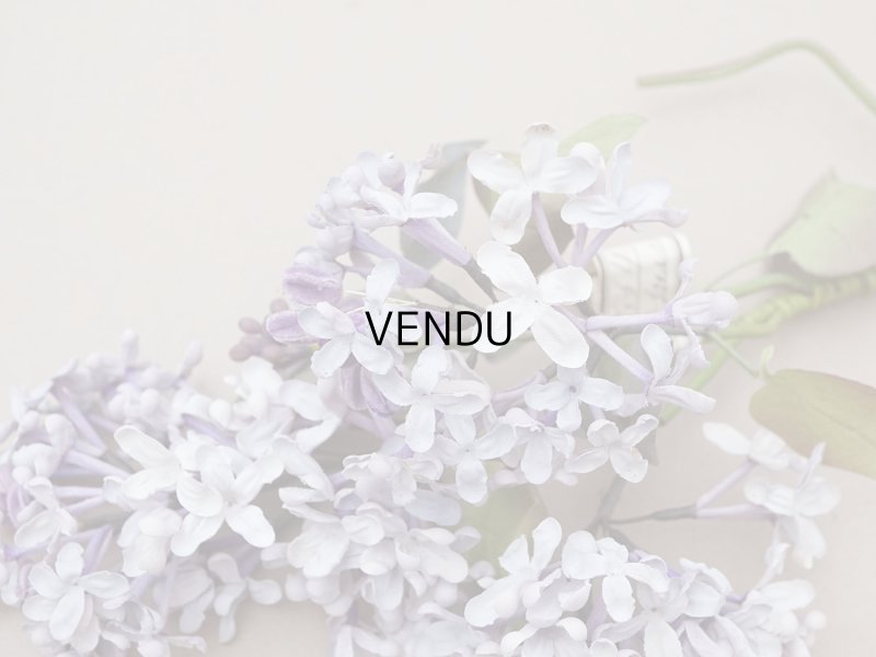 画像4: アンティーク ライラックの大きな布花 アイスパープル＆アイスブルー ラベル付き