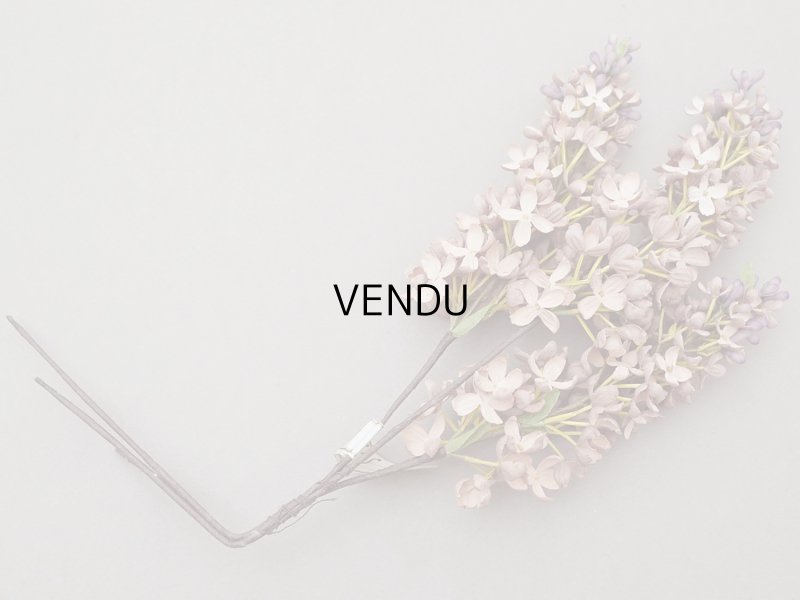 画像7: アンティーク ライラックの大きな布花 スモーキーピンク ラベル付き