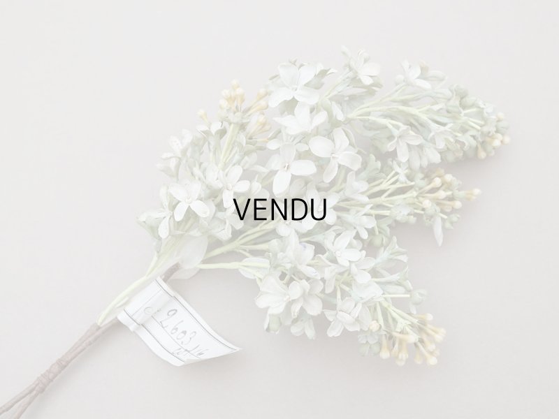 画像3: アンティーク ライラックの大きな布花 ミルキーグリーン ラベル付き