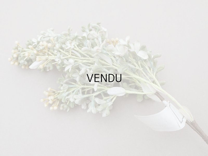 画像7: アンティーク ライラックの大きな布花 ミルキーグリーン ラベル付き