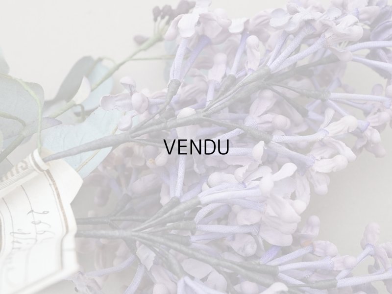 画像7: アンティーク ライラックの大きな布花 グレイッシュパープル ラベル付き