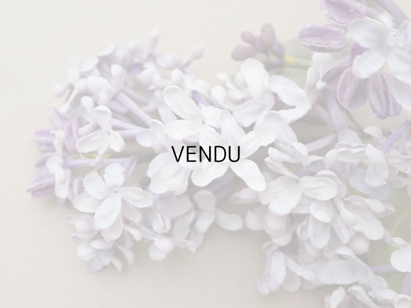 画像7: アンティーク ライラックの大きな布花 アイスパープル＆アイスブルー ラベル付き