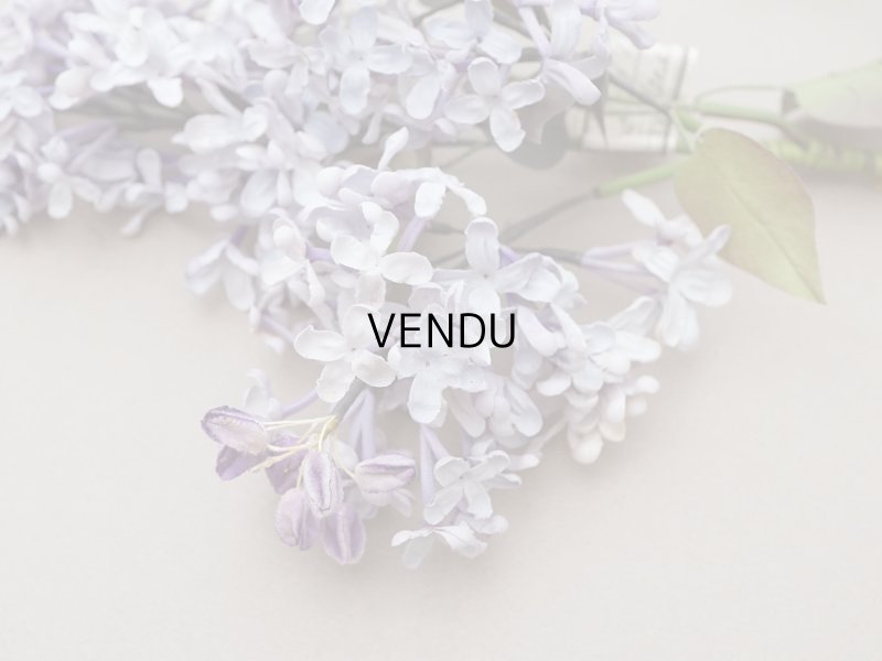 画像6: アンティーク ライラックの大きな布花 アイスパープル＆アイスブルー ラベル付き