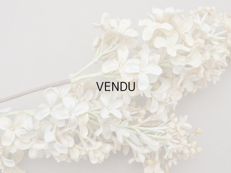 画像5: アンティーク ライラックの大きな布花 エクリュ ラベル付き