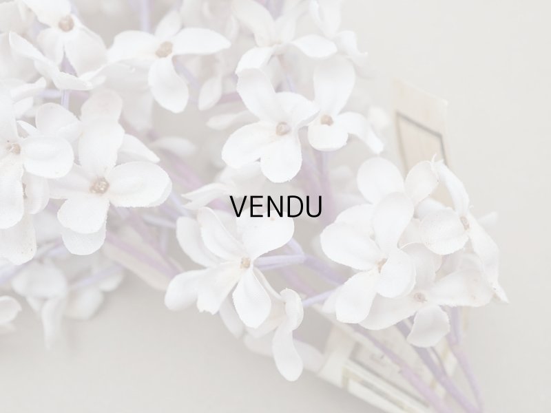 画像5: アンティーク ライラックの大きな布花 ホワイトパープル ラベル付き