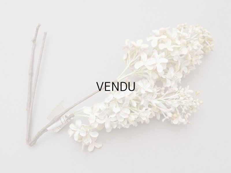 画像7: アンティーク ライラックの大きな布花 エクリュ ラベル付き