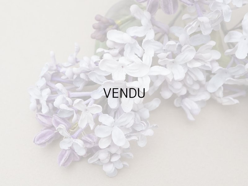 画像5: アンティーク ライラックの大きな布花 アイスパープル＆アイスブルー ラベル付き