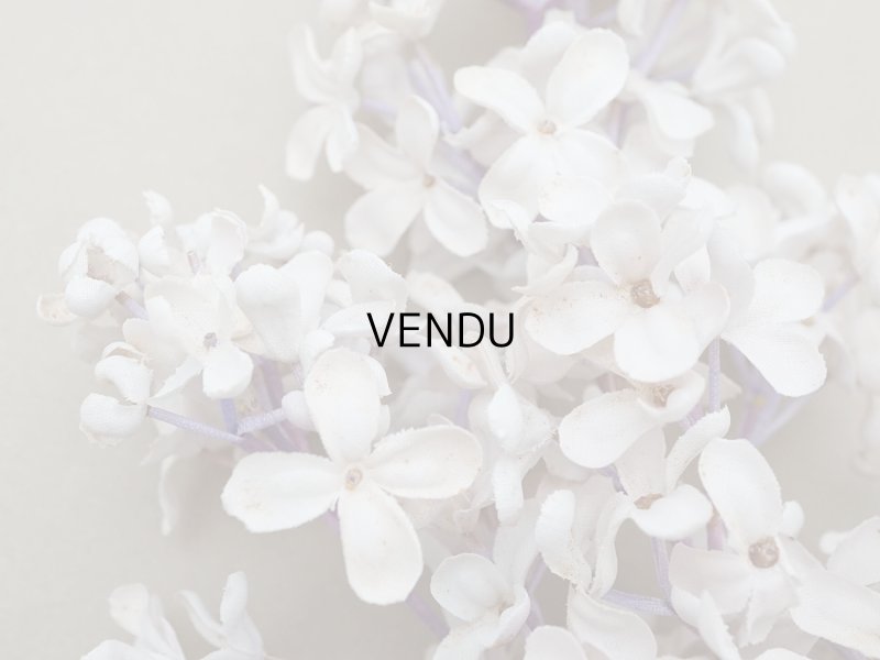 画像6: アンティーク ライラックの大きな布花 ホワイトパープル ラベル付き