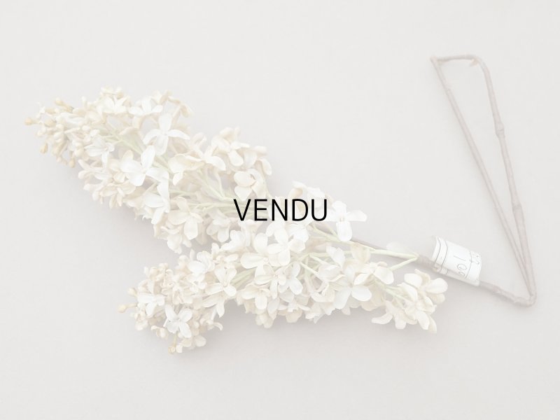 画像3: アンティーク ライラックの大きな布花 エクリュ ラベル付き