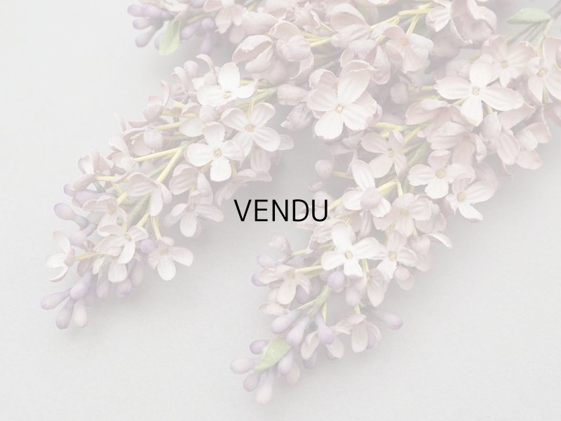 画像3: アンティーク ライラックの大きな布花 スモーキーピンク ラベル付き