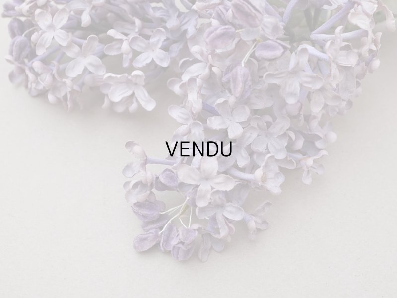 画像4: アンティーク ライラックの大きな布花 グレイッシュパープル ラベル付き