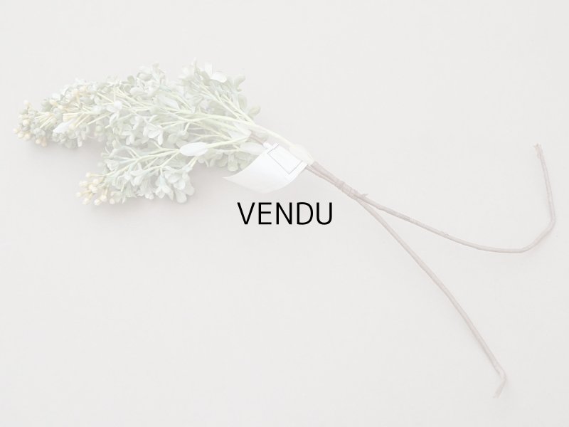 画像8: アンティーク ライラックの大きな布花 ミルキーグリーン ラベル付き