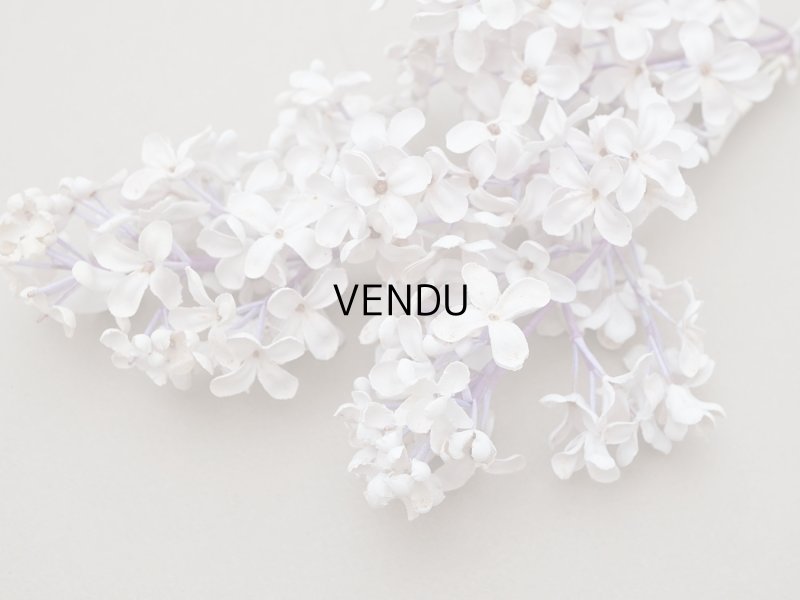 画像8: アンティーク ライラックの大きな布花 ホワイトパープル ラベル付き