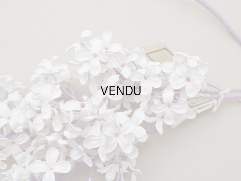 画像9: アンティーク ライラックの大きな布花 ホワイトパープル ラベル付き