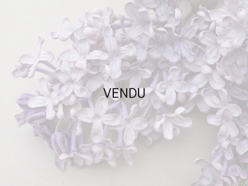 画像3: アンティーク ライラックの大きな布花 グレイッシュパープル ラベル付き