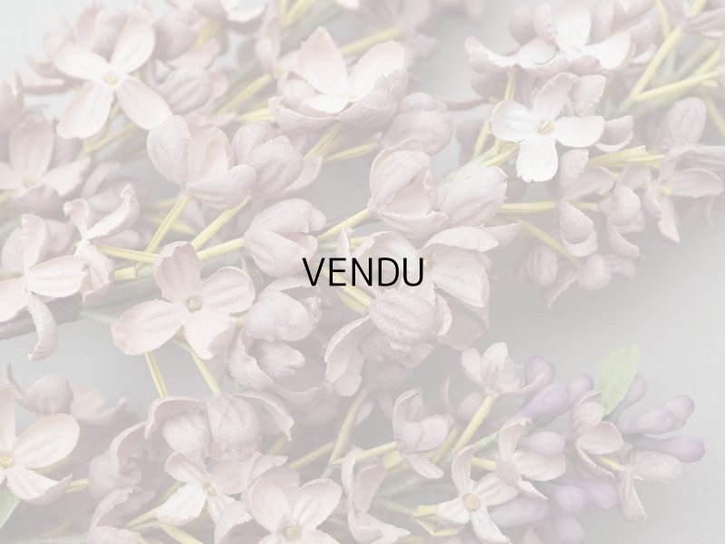 画像5: アンティーク ライラックの大きな布花 スモーキーピンク ラベル付き