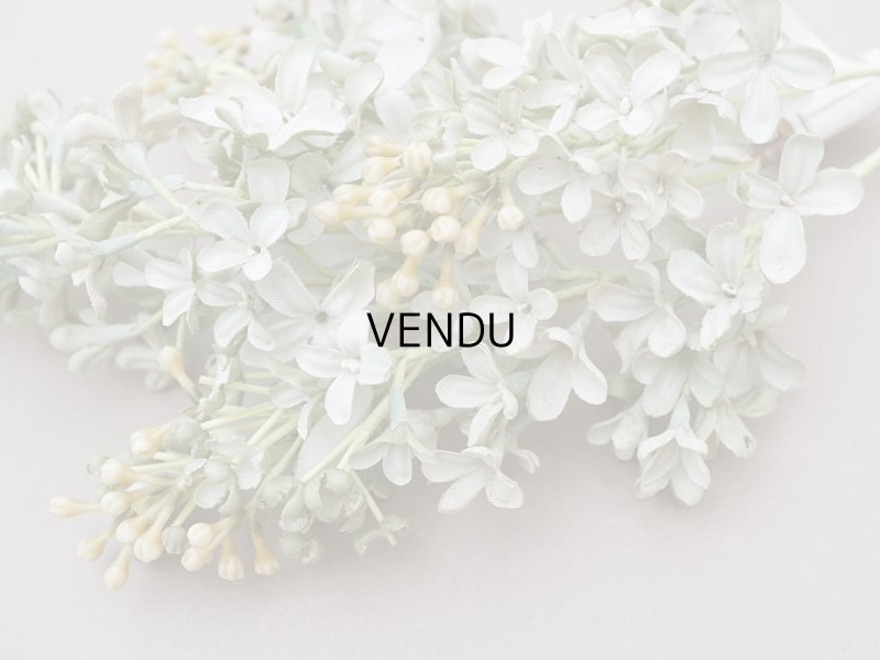 画像4: アンティーク ライラックの大きな布花 ミルキーグリーン ラベル付き