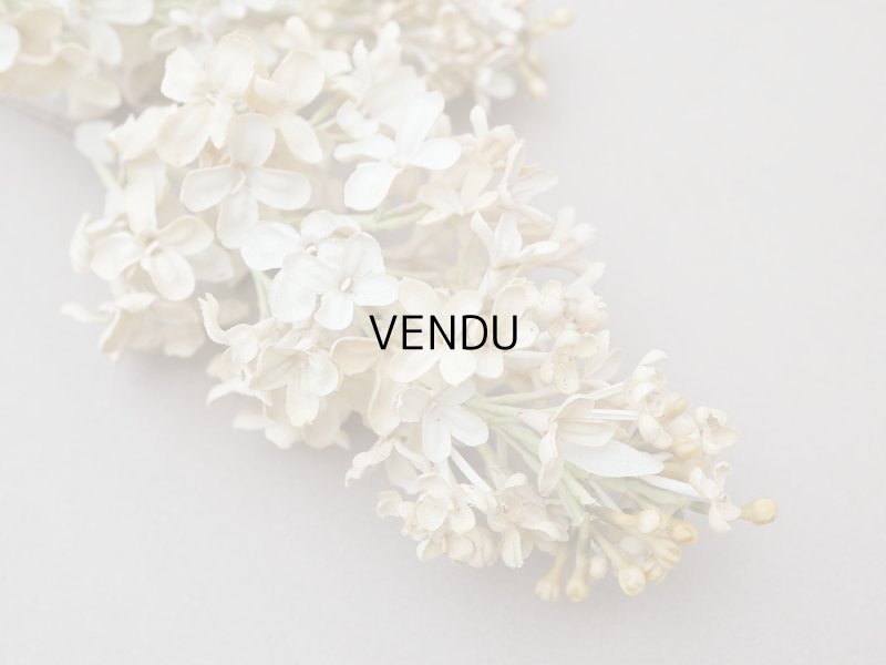 画像6: アンティーク ライラックの大きな布花 エクリュ ラベル付き