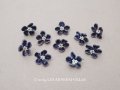 アンティーク 布花 ベルベットの花びら 10〜11ピースのセット 青紫 18mm