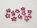 アンティーク 布花 ベルベットの花びら 11ピースのセット ライラックピンク 18mm