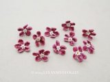 アンティーク 布花 ベルベットの花びら 11ピースのセット ライラックピンク 18mm