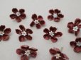 画像4: アンティーク 布花 ベルベットの花びら 10〜11ピースのセット チョコレートブラウン 18mm
