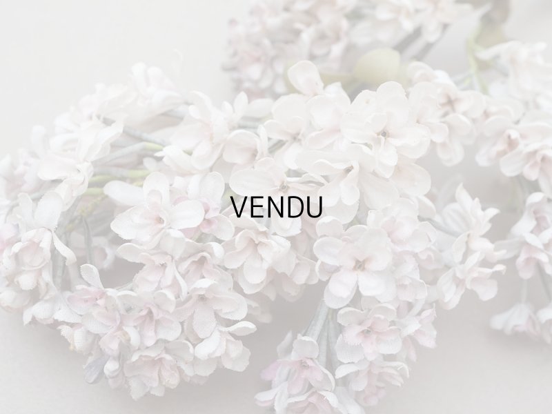 画像4: アンティーク ライラックの大きな布花 ホワイト&ピンク&グレイラベル付き