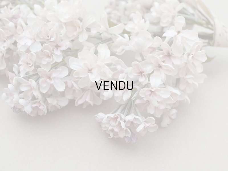 画像7: アンティーク ライラックの大きな布花 ホワイト&ピンク&グレイラベル付き