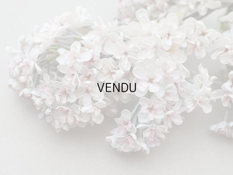 画像5: アンティーク ライラックの大きな布花 ホワイト&ピンク&グレイラベル付き