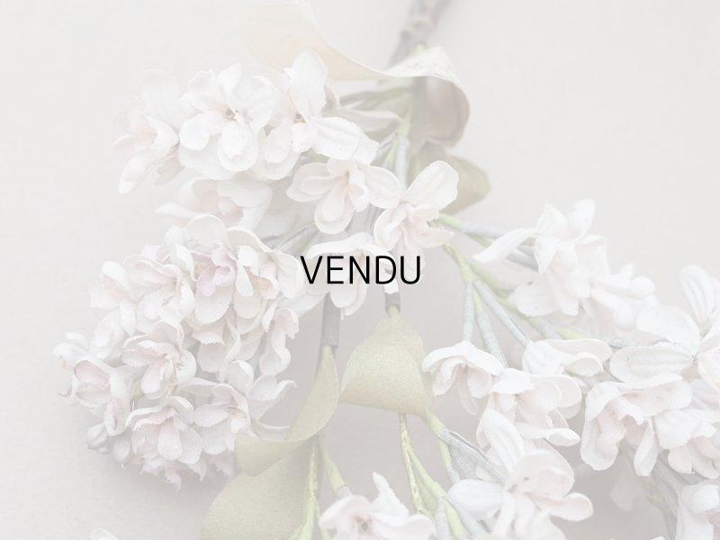 画像6: アンティーク ライラックの大きな布花 ホワイト&ピンク&グレイラベル付き