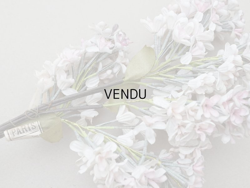 画像9: アンティーク ライラックの大きな布花 ホワイト&ピンク&グレイラベル付き