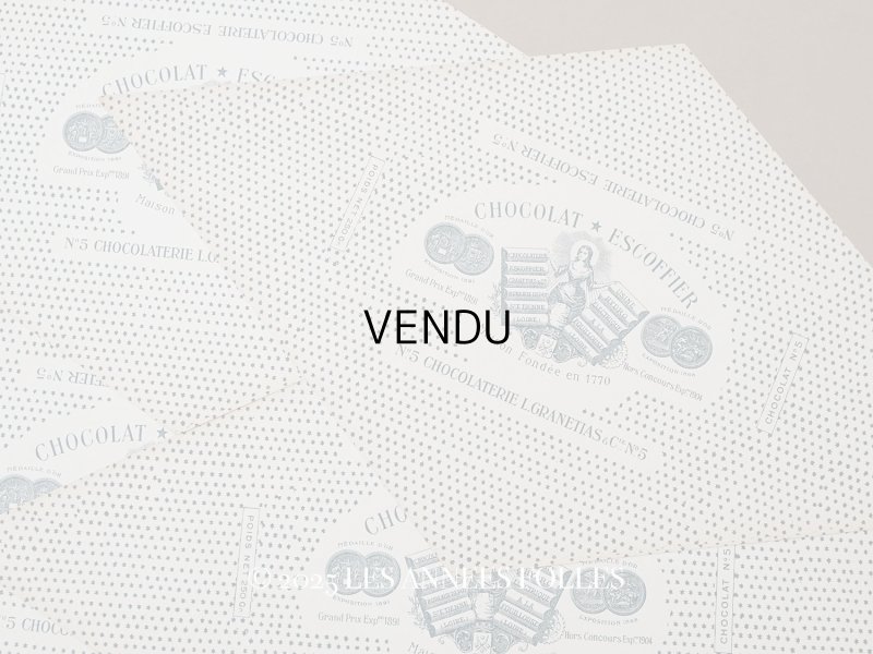 画像1: ＊蚤の市＊1904年 アンティーク チョコレートのラベル 4点セット