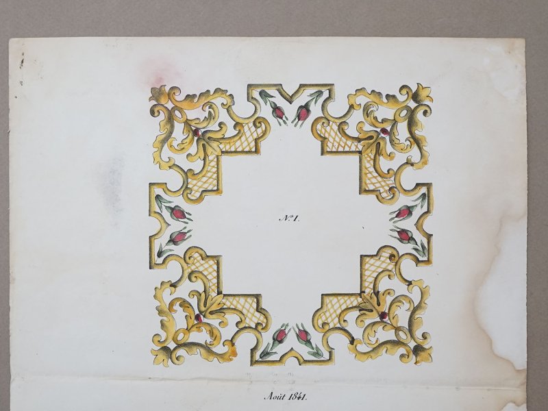 画像5: *蚤の市*1841〜1843年 アンティーク 刺繍図案 2点セット