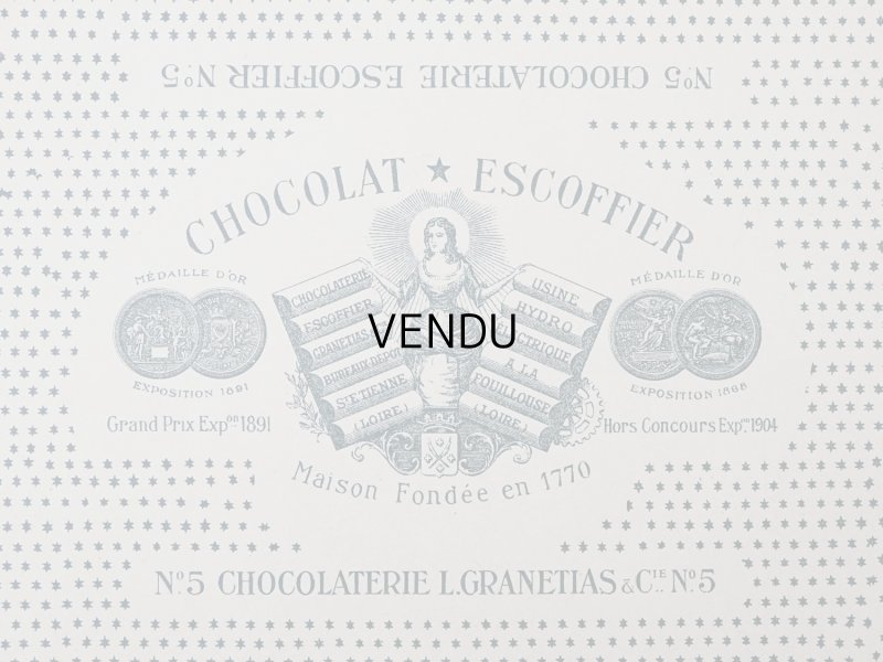 画像3: ＊蚤の市＊1904年 アンティーク チョコレートのラベル 4点セット