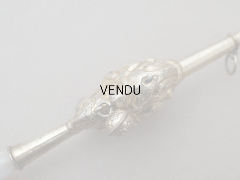 画像11: ＊蚤の市＊19世紀 アンティーク ラトル ゴールドコーティング シルバー製  マザーオブパール