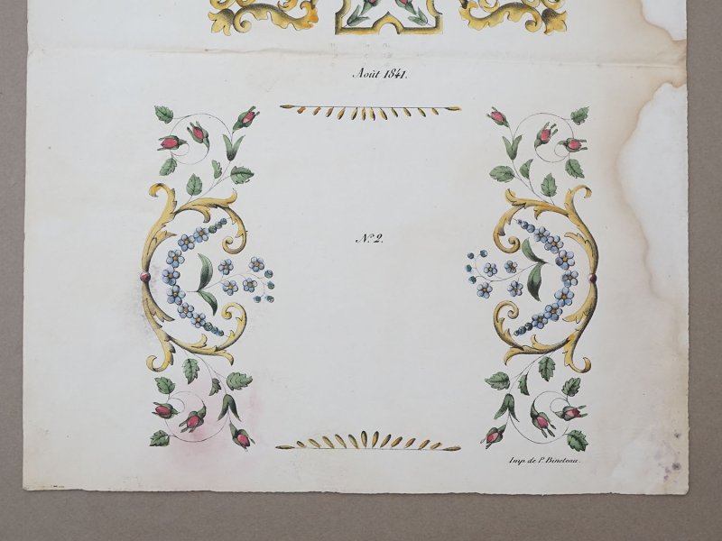 画像6: *蚤の市*1841〜1843年 アンティーク 刺繍図案 2点セット