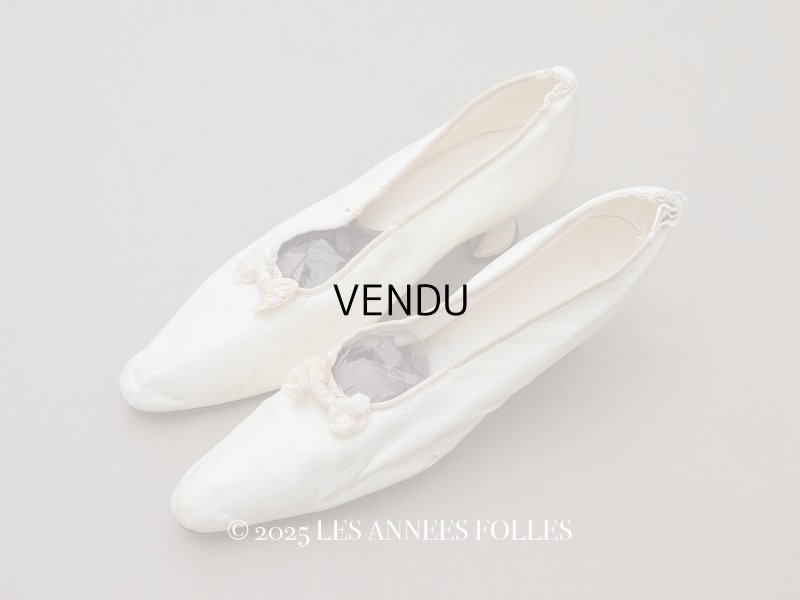 画像1: ＊蚤の市＊アンティーク ウエディングシューズ ルーブル百貨店