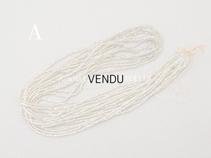 画像4: アンティーク シードビーズ カット入り クリア＆シルバー＆シャンパンゴールド ガラス製 