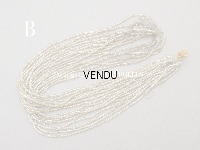 画像6: アンティーク シードビーズ カット入り クリア＆シルバー＆シャンパンゴールド ガラス製 