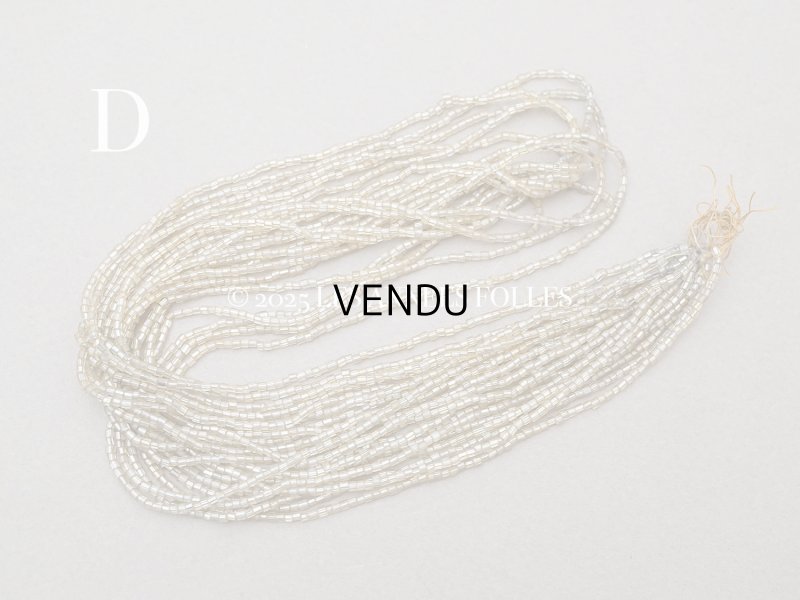 画像10: アンティーク シードビーズ カット入り クリア＆シルバー＆シャンパンゴールド ガラス製 