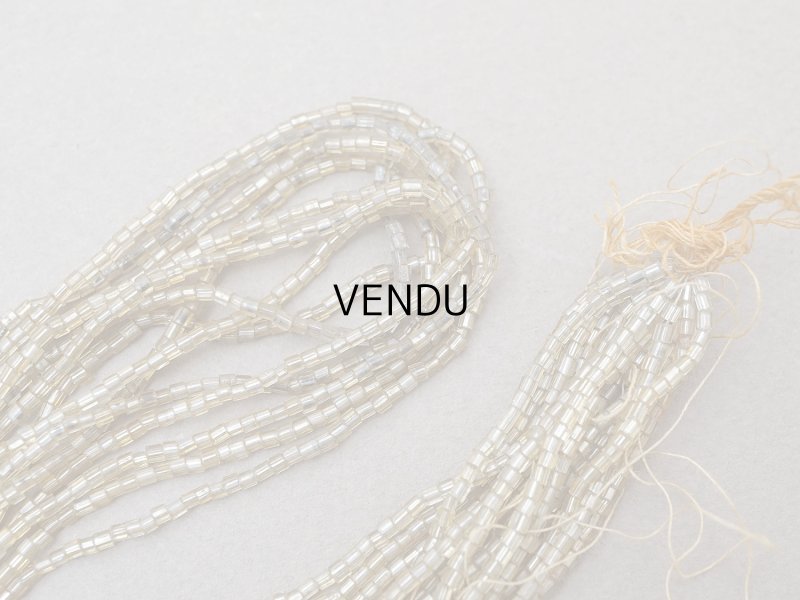 画像5: アンティーク シードビーズ カット入り クリア＆シルバー＆シャンパンゴールド ガラス製 