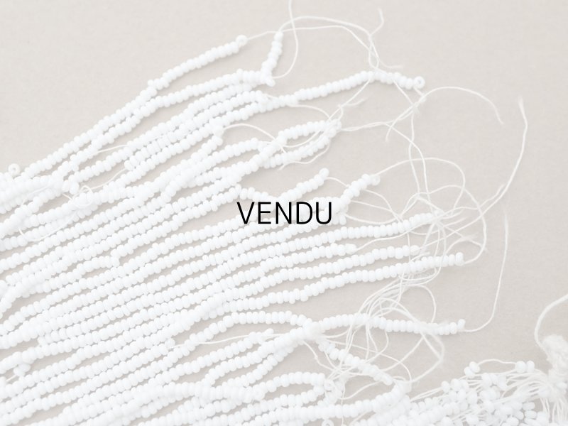 画像6: アンティーク シードビーズ ホワイト 1cm=10粒 84〜91g キャビアビーズ マイクロビーズ