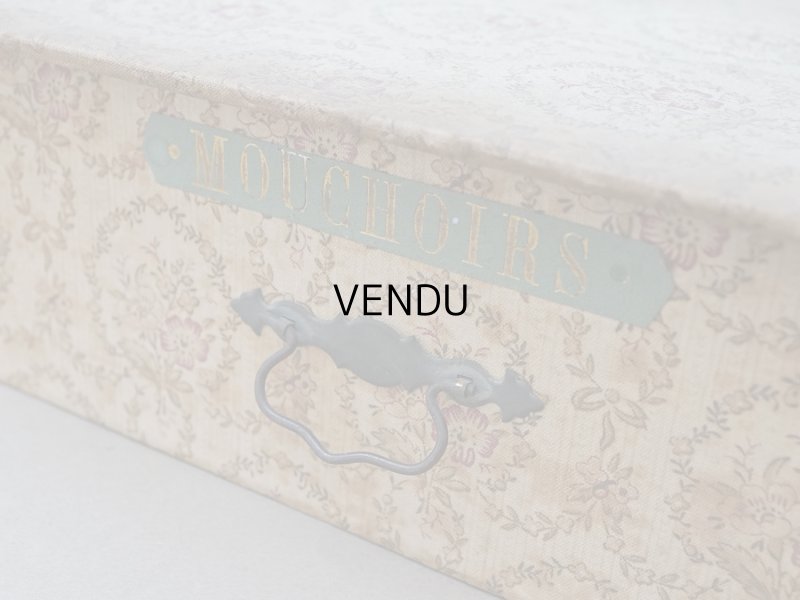 画像8: アンティーク カルトナージュボックス ハンカチ入れ チェストの引き出し MONCHOIRS