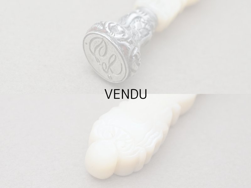 画像8: 19世紀末 アンティーク シルバー&シェル製 シーリングスタンプ