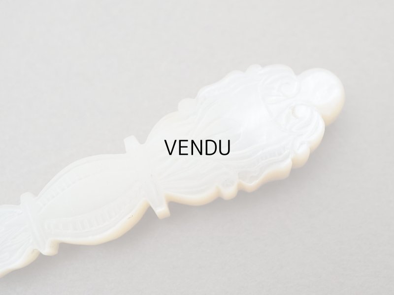 画像5: 19世紀末 アンティーク シルバー&シェル製 シーリングスタンプ