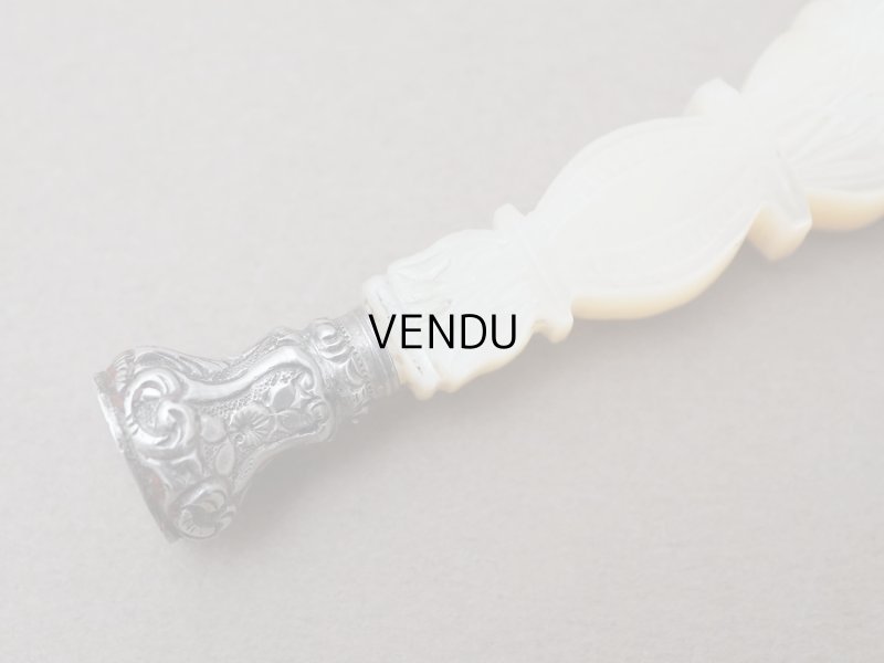 画像6: 19世紀末 アンティーク シルバー&シェル製 シーリングスタンプ