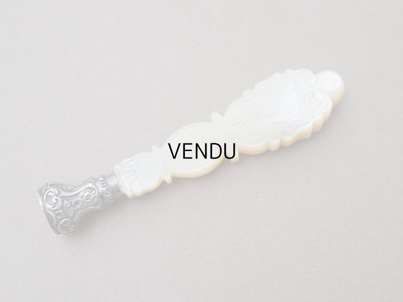 画像4: 19世紀末 アンティーク シルバー&シェル製 シーリングスタンプ