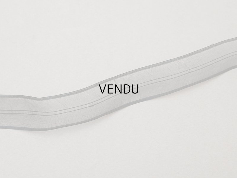 画像6: 1900年頃 アンティーク シルク製 フリル制作用 オーガンジーのリボン 黒  8.4m 2.5cm幅