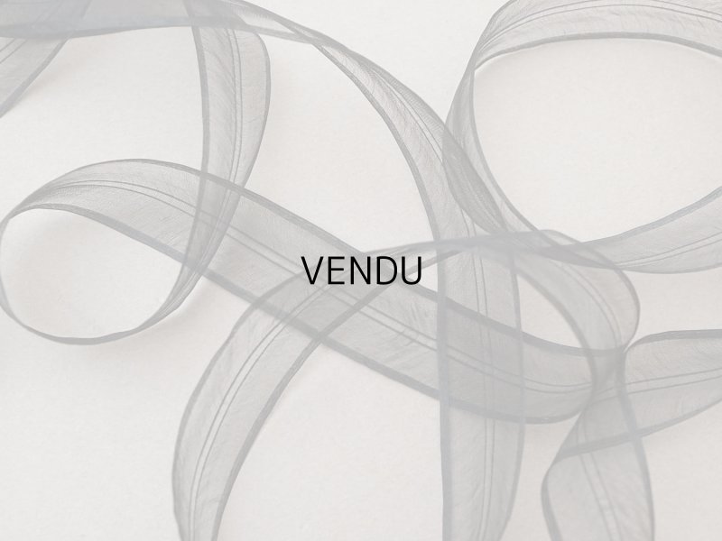 画像7: 1900年頃 アンティーク シルク製 フリル制作用 オーガンジーのリボン 黒  8.4m 2.5cm幅